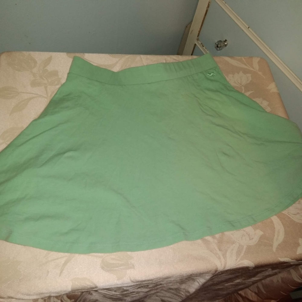 Pink, L, mint green, skater skirt.